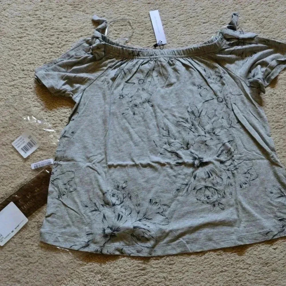 Sanctuary Riviera Off the Shoulder Tie Sleeve Top Size XXS - Picture 3 of 3